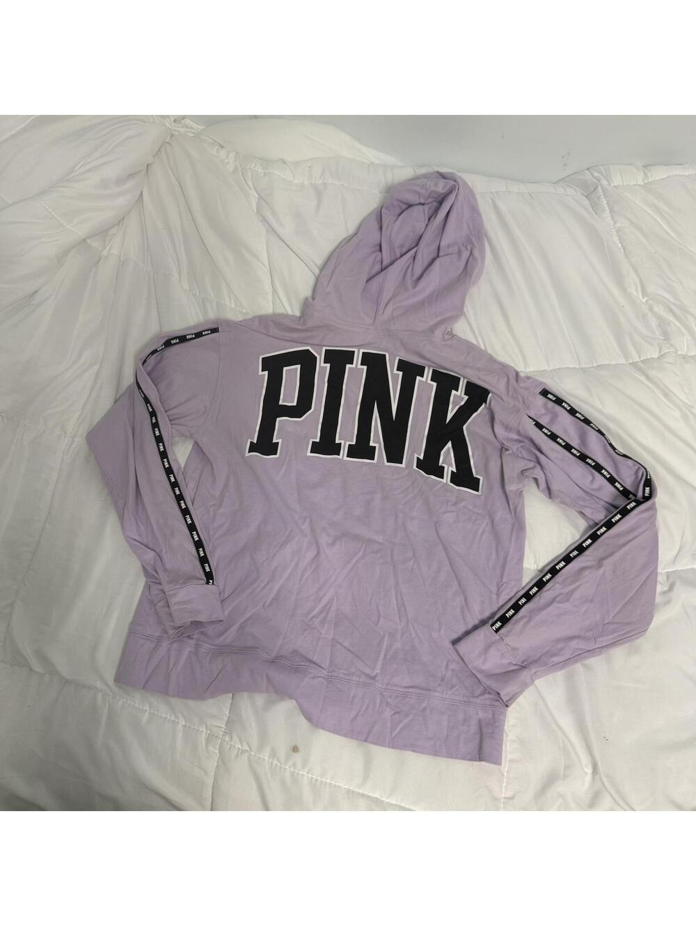 victoria's secret pink lavender long sleeve hooded small